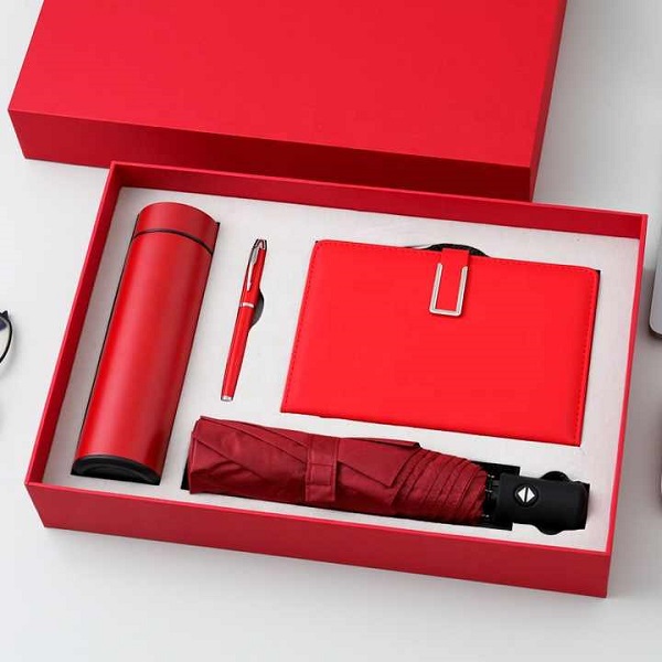 CUSTOMIZED CORPORATE COMBO GIFT PACKAGE (DIARY, LED THERMAL WATER BOTTLE, PEN AND UMBRELLA)