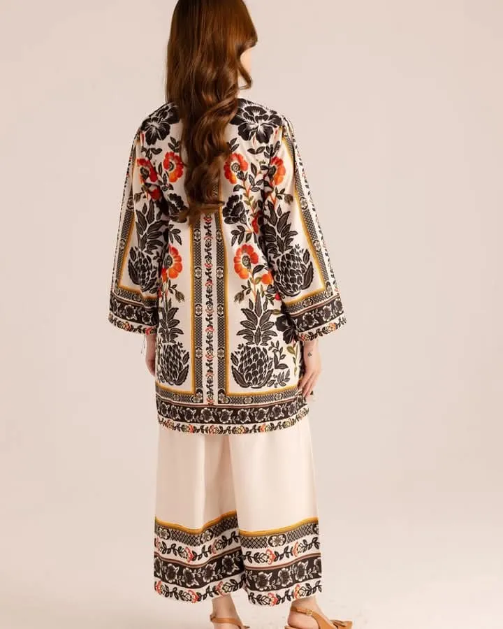 Dola Silk Digital Print Two Piece for Women, Sizes XL and XXL