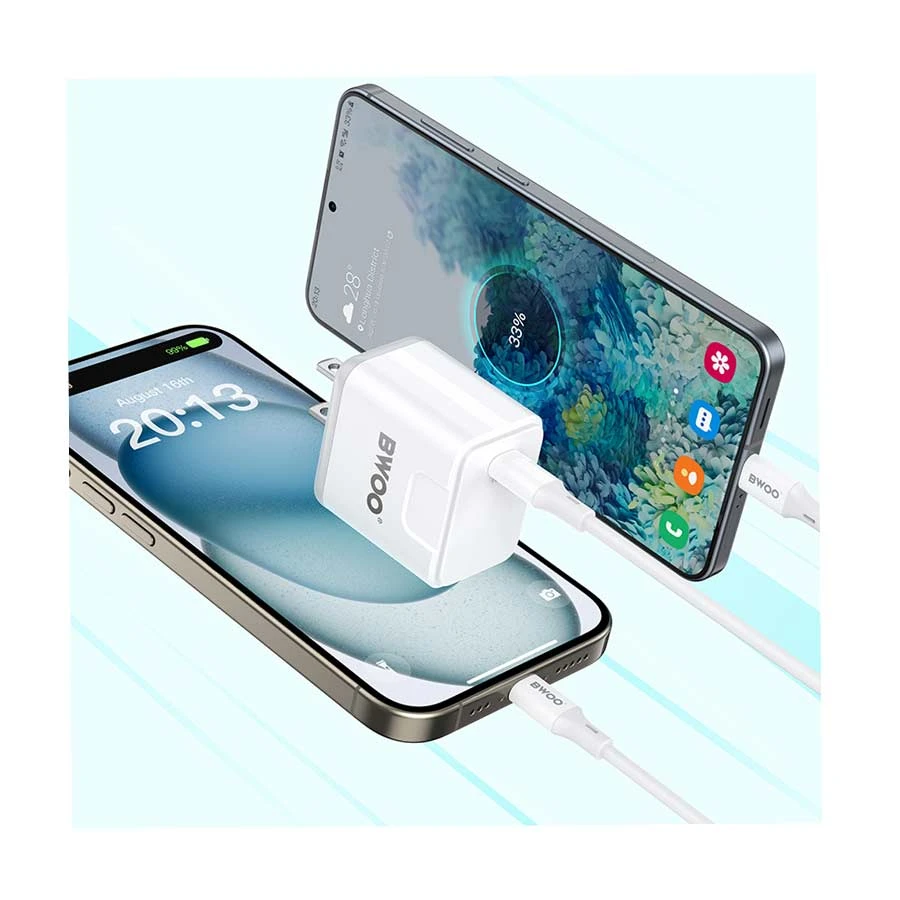 Bwoo BO-CDA169 20W PD 3.0 USB-C White Charger / Charging Adapter (US)