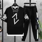 Men's Half Sleeve Jersey T-Shirt and Trouser Set, 6 Colours
