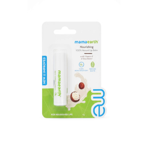 Mamaearth Nourishing Tinted 100% Natural Lip Balm with Vitamin E and Shea Butter 4g (India)