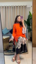 Women's Cotton Silk Three Piece in Digital Print, 5 Colours