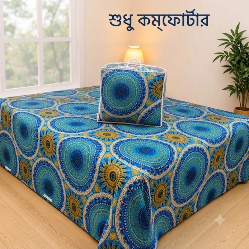 Twill Comforter with Cellular Bag, Feather Touch Fibre Filling