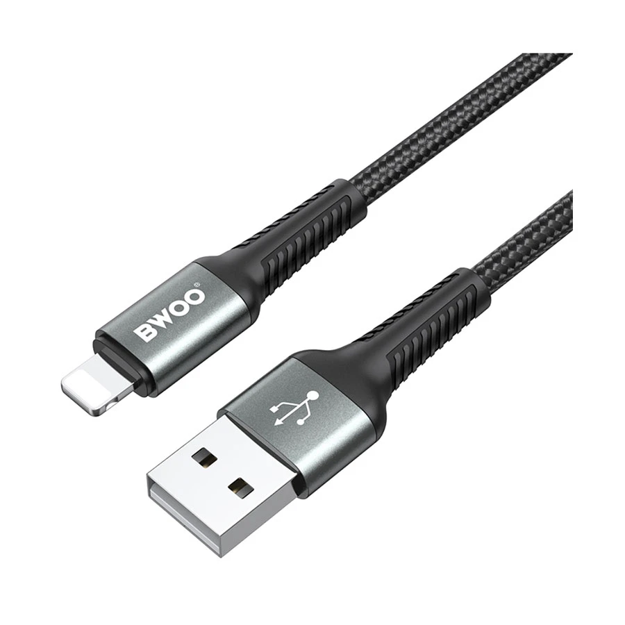 Bwoo BO-X288L-2M USB to Lightning Braided Cable 2 Meter Black
