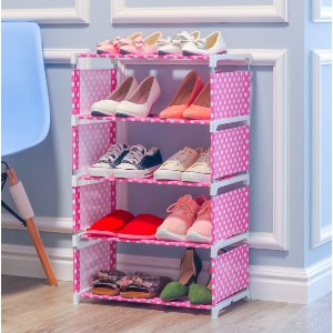 Shoe Rack Cabinet Tower Shoe Storage pink