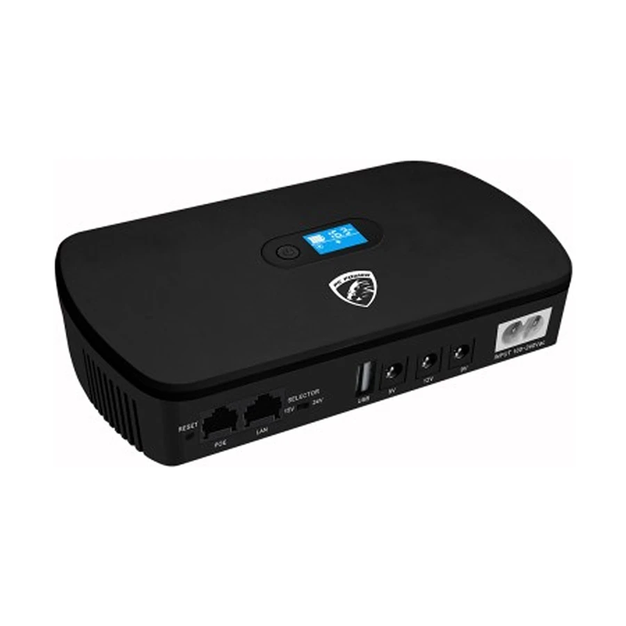 PC Power 10400mAh Mini DC UPS with Display and PoE Output