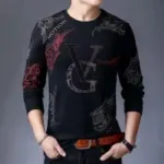 Men's Full Sleeve Mesh T-Shirt, Mixed Cotton, Sizes M to XL