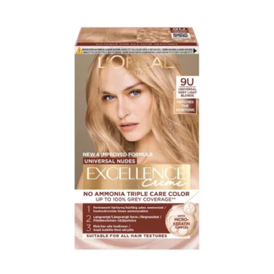 L'Oreal Excellence No Ammonia Triple Care Colour - 9U Universal Very Light Blonde (Belgium)