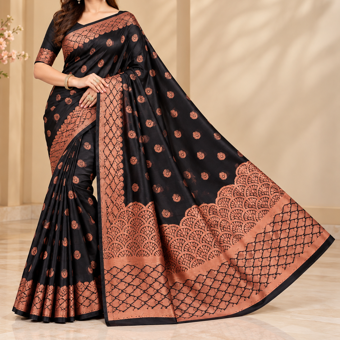 Premium Silk Katan Saree – Exclusive Design