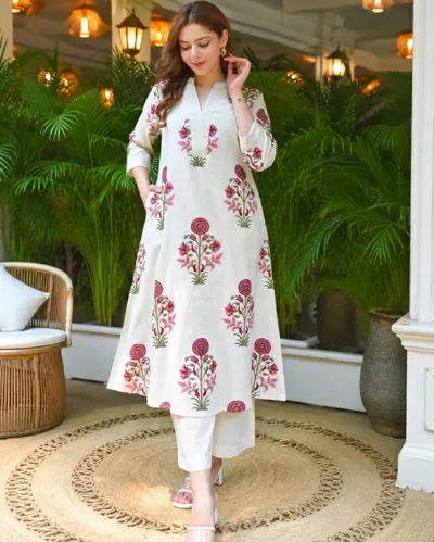 Women's TC Cotton Two Piece with All-Over Screen Print, M to XL
