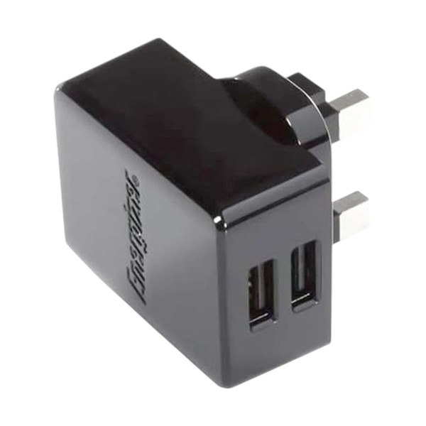 Energizer ACA2CUKUMC3 17W Dual USB UK Black Charger