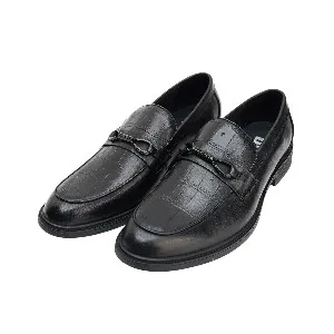 24089-Black Formal Genuine Cow Leather Oxford Formal shoes for men