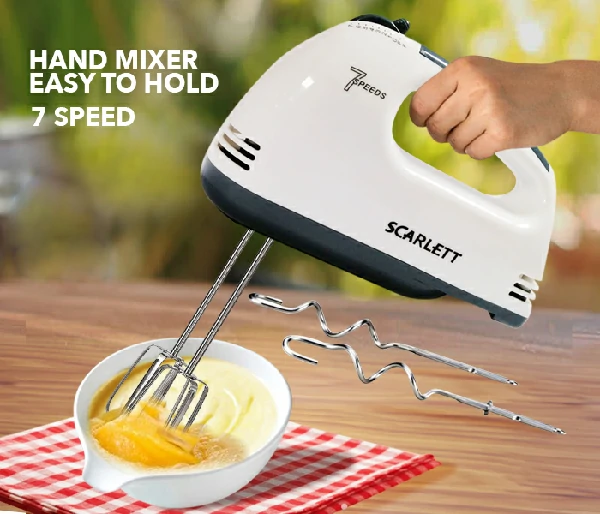 Scarlett - Electric Egg Beater and Mixer for Cake Cream - White