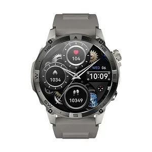 Blisbond Storm Grey AMOLED Bluetooth Calling Smart Watch