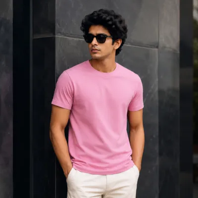 Premium Pink Jersey T-Shirt – Lightweight & Breathable