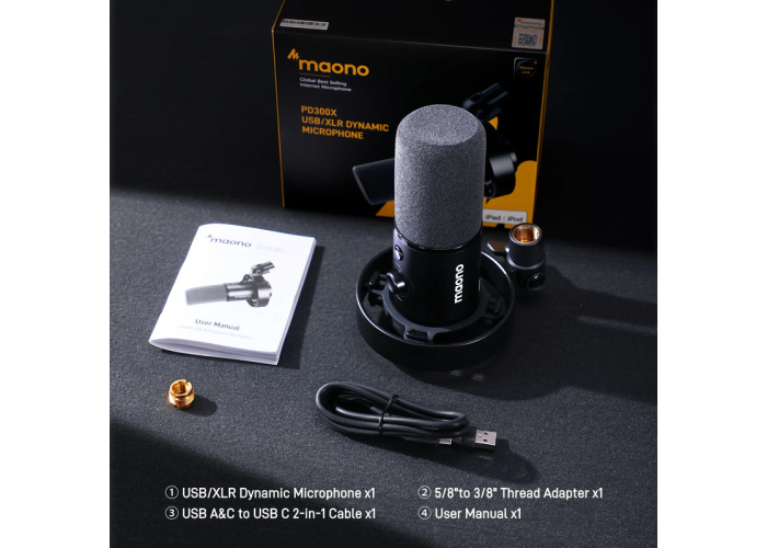 MAONO PD300X USB/XLR Dynamic Microphone