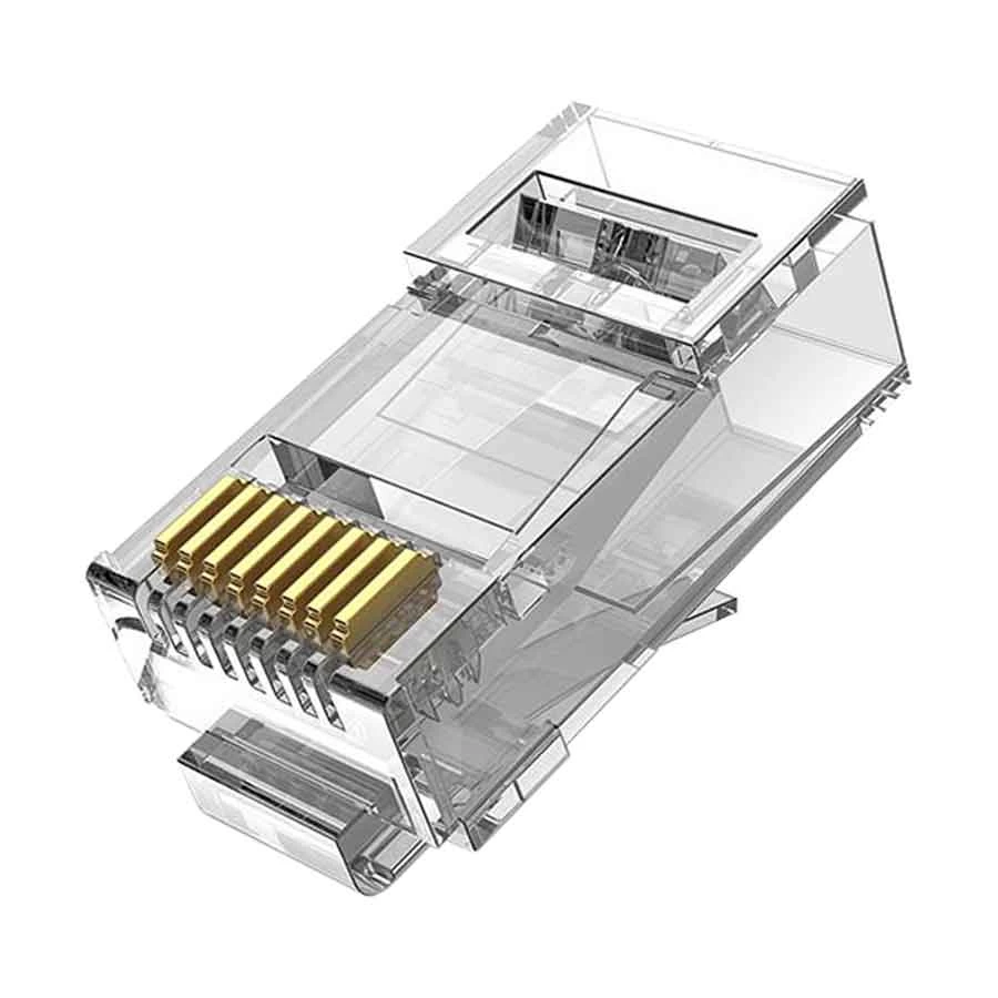Vention IDGR0-50 Cat-6A UTP RJ45 Connector Transparent (50 Pcs)