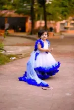 Girls' AC Net Party Dress with Bead Work, Ages 3 to 12