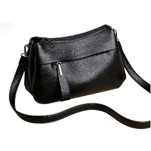 Crossbody bag atipasial leather (black)