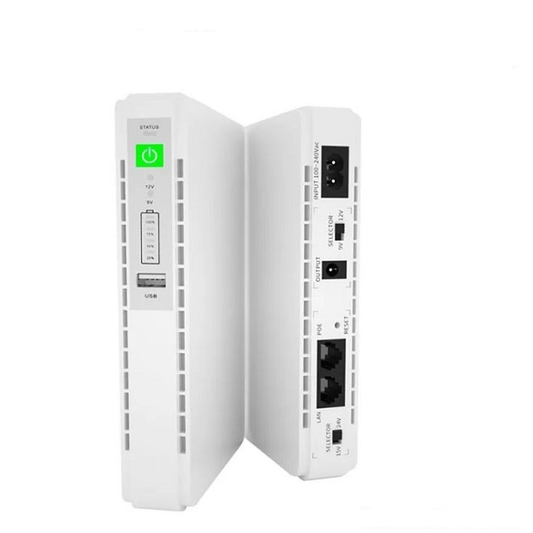 SKE 432P mini UPS for Router, ONU, Camera – 25 Watt 5v 9v 12v & PoE support 15/24v