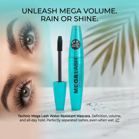 Technic Mega Lash Water Resistant Mascara Black - 12ml (China)