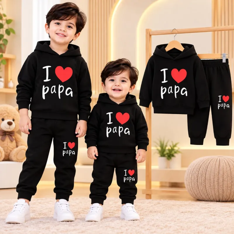 Kids' Brushed Cotton Hoodie and Pant Set, 3 Months to 8 Years