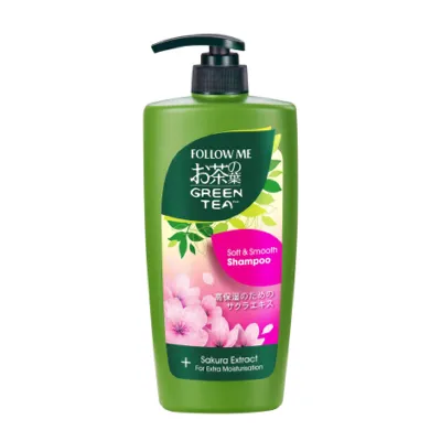 Follow Me Green Tea Soft & Smooth With Sakura Extract  Shampoo 650ml (Malaysia)