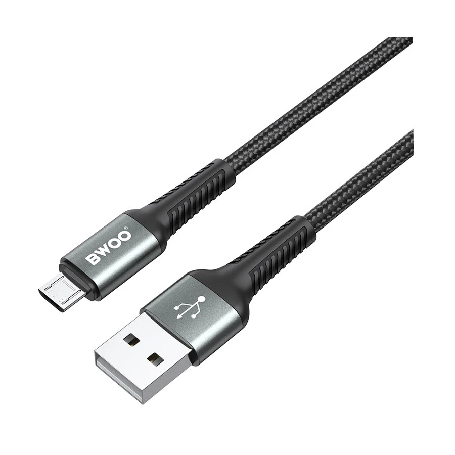 Bwoo BO-X288V-1M USB to Micro USB Braided Cable 1 Meter Black
