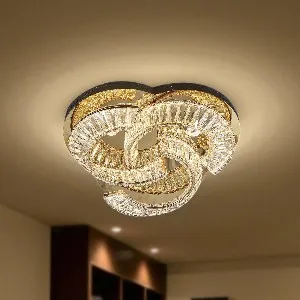 Qulik Flush Mount Luxury LED Crystal Chandelier Pendant Light (QL-D8829-600X)