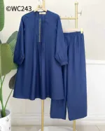 Women's Diamond Georgette Two Piece with Butter Silk Pant