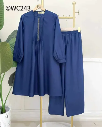 Women's Diamond Georgette Two Piece with Butter Silk Pant