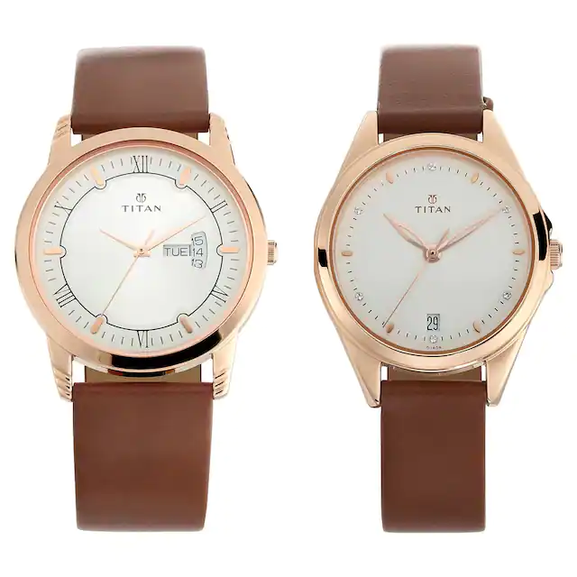 Titan bandhan couple hot sale watch price