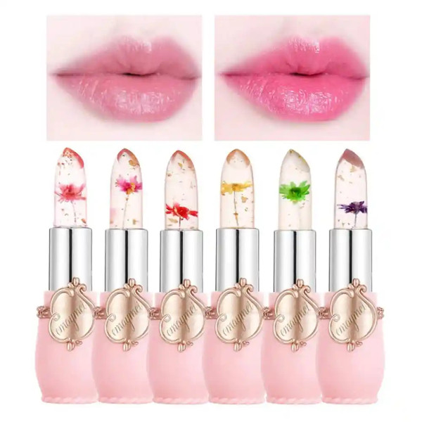 6 pcs Emaymei Transparent Jelly Change Lipstick