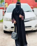 Karchupi Lace Abaya with Inner and Hijab, Lengths 50 to 58