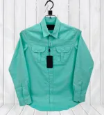 Men's Sakura Oxford Cotton Double Pocket Shirt, Slim Fit