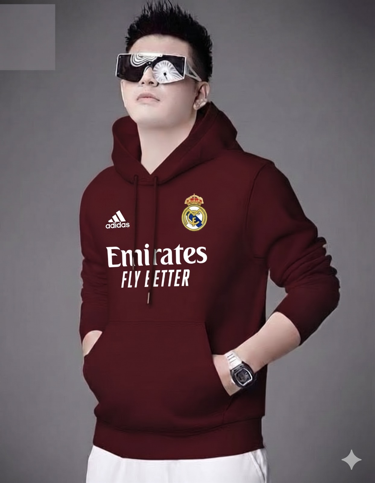 Unisex Semi Baggy Pure Cotton Hoodie with DTF Print, 330-350 GSM