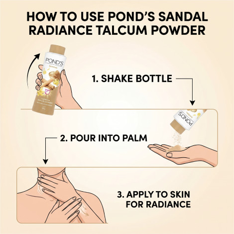 Pond's Sandal Radiance Talcum Powder 100g (India)