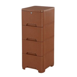 Cane Closet 4 drawer - Eagle Brown