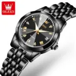 Butter Fly Lock OLEVS Watch for Women   Black