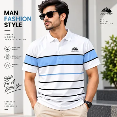 Premium Piqué Cotton Half-Sleeve Polo Shirt