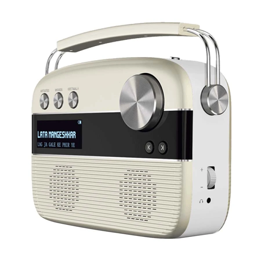 Saregama Carvaan Hindi 5000 Song Portable Music Player Porcelain White