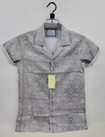 Men's Drop Shoulder Shirt in Spandex Cotton with Show Buttons