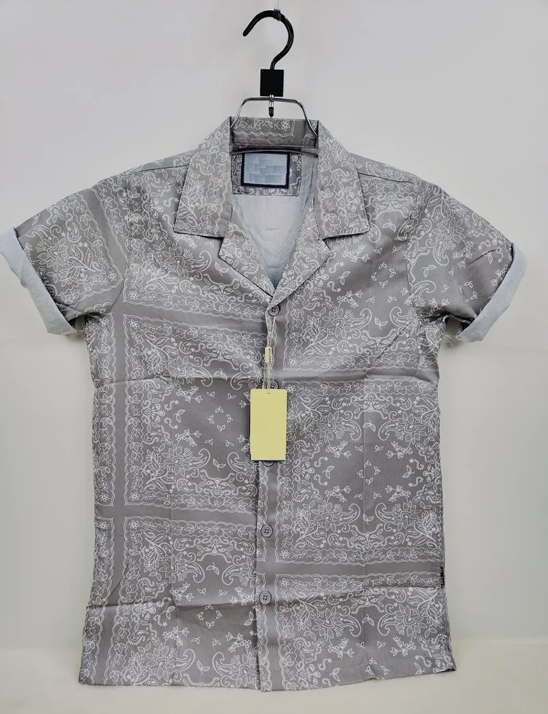Men's Drop Shoulder Shirt in Spandex Cotton with Show Buttons