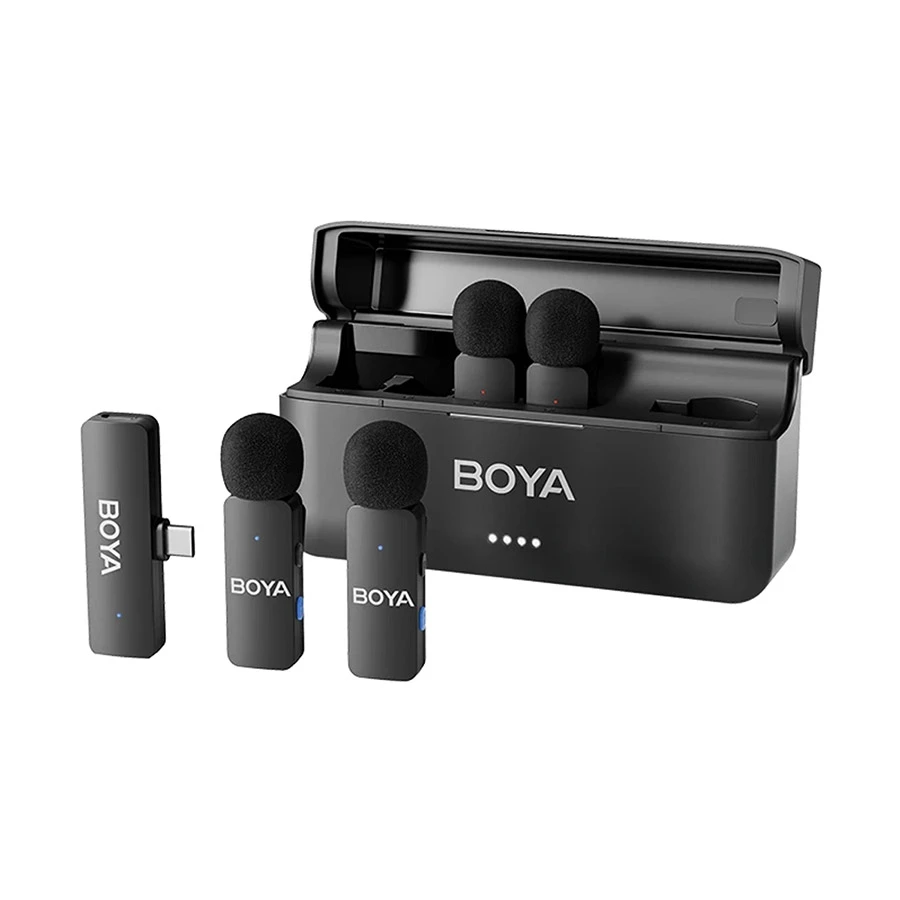 BOYA BY-V4U 2.4G Wireless Black Microphone (1xRX, 4xTX)