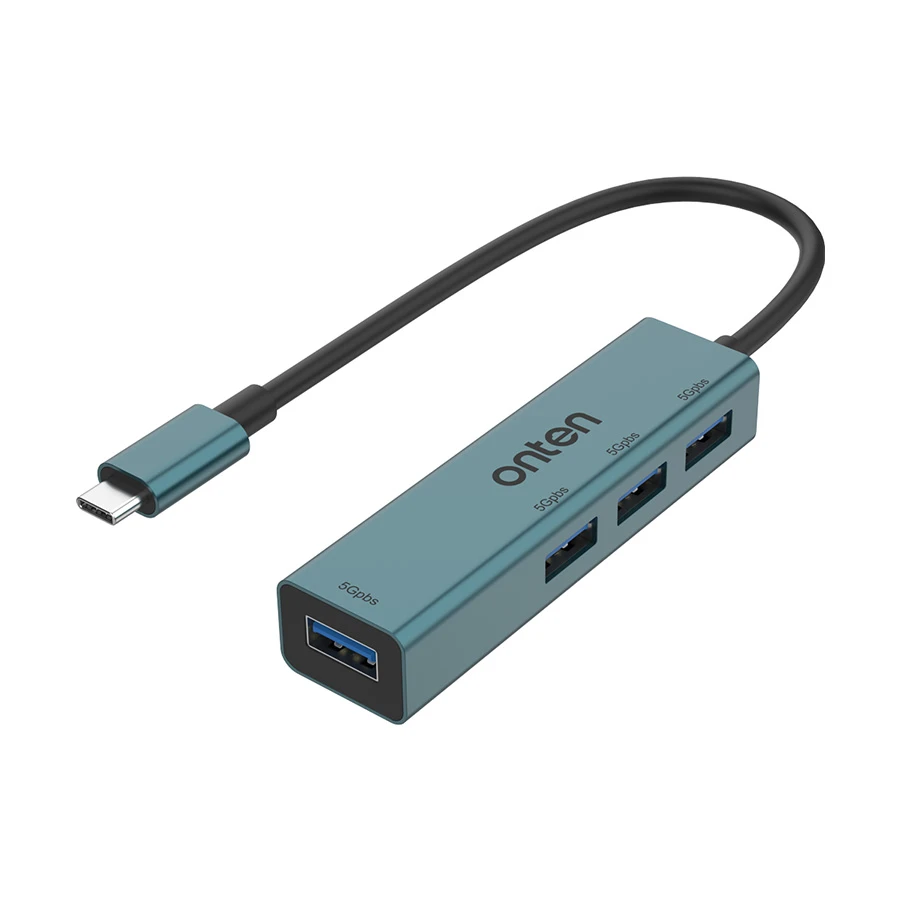 Onten OTN-9596 Type-C to 4-Port USB Hub 5Gbps Gray
