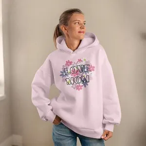 Premium Comfortable Printed Ladies Winter Hoodie ( Pink )