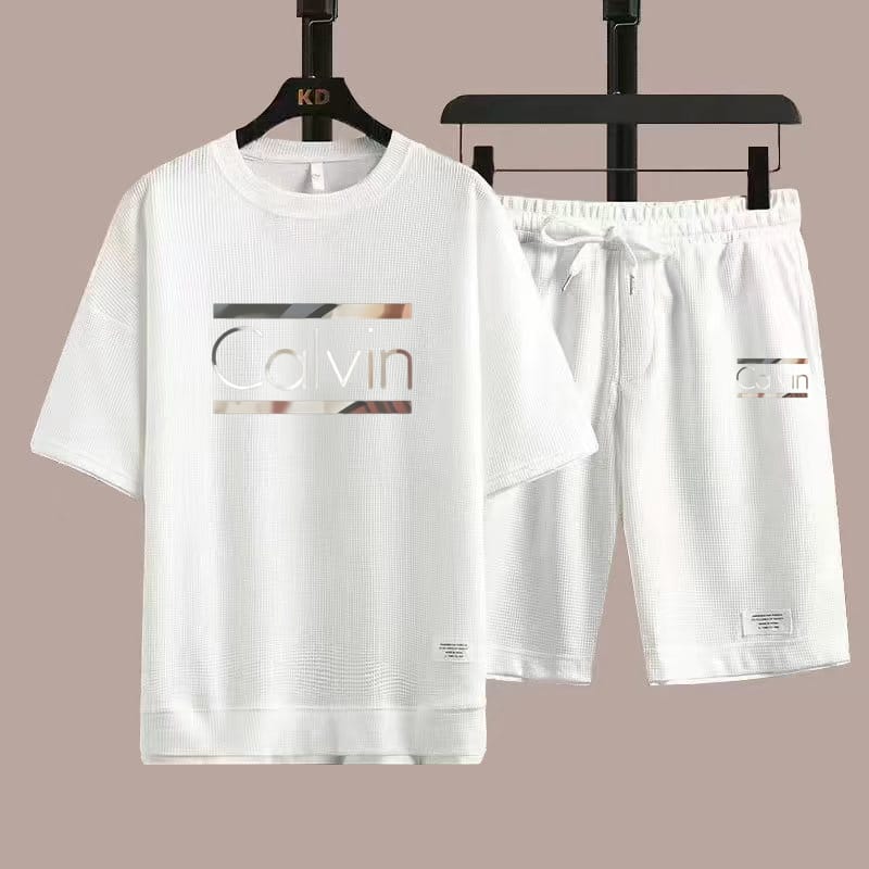 Men's 170 GSM Mesh Fabric Tee and Shorts Set in 6 Colours