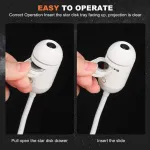 2-in-1 Mini Star Projector Night Light with USB Plug