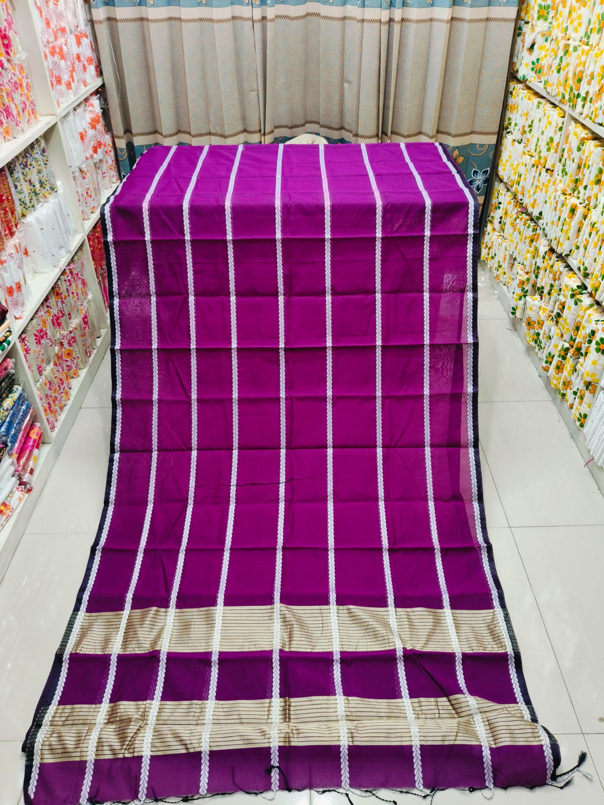 Comfortable Tangail Half Silk Saree for Women, 6 Colours
