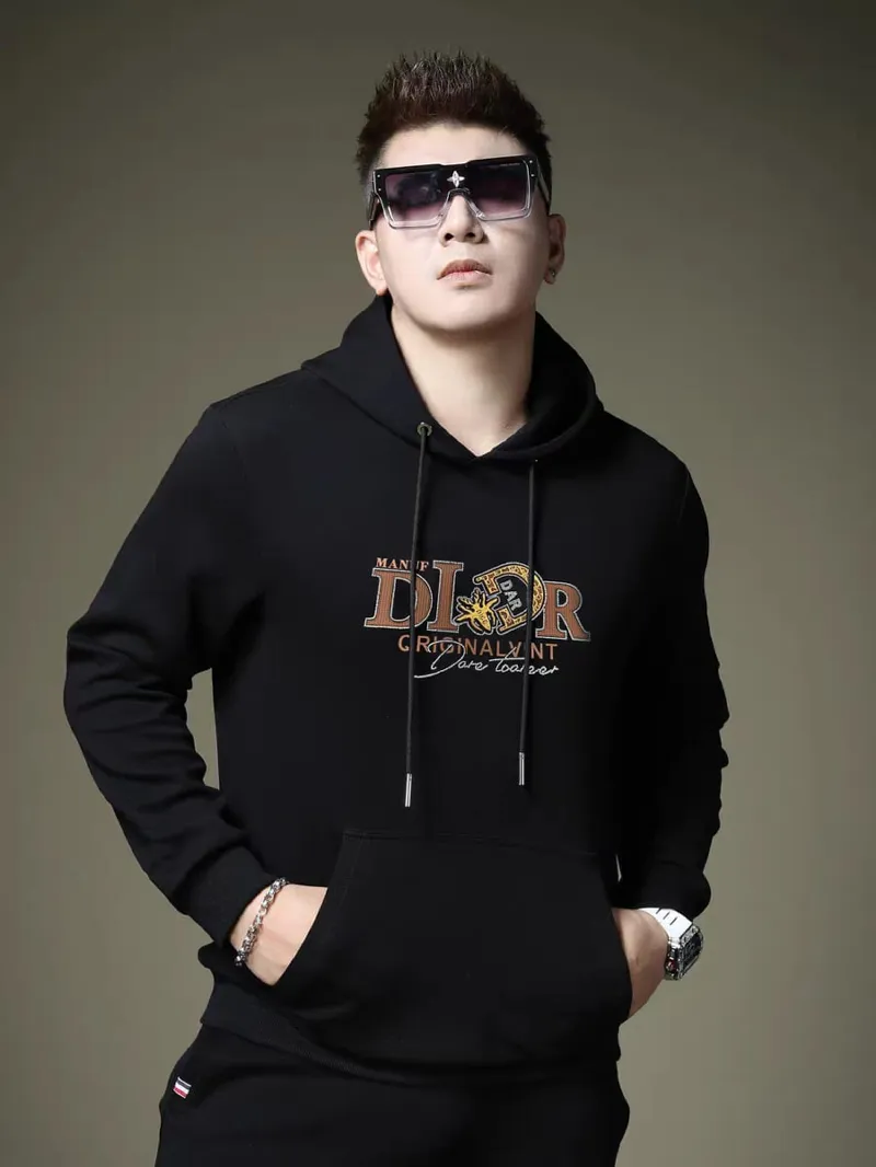 Men's Cotton Winter Hoodie with Full Sleeves, 320 GSM, 6 Colours